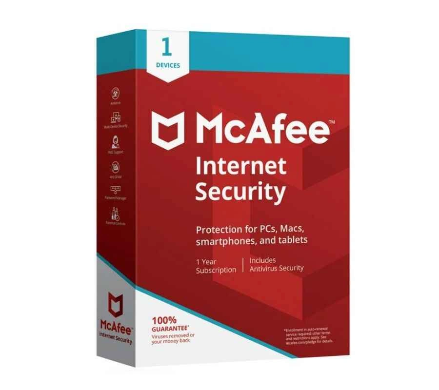 McAfee Internet Security Antivirus - 1 Device 3 Years